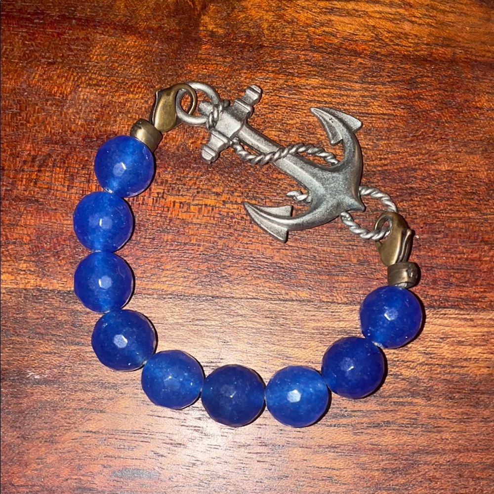 Blue Anchor Bracelet